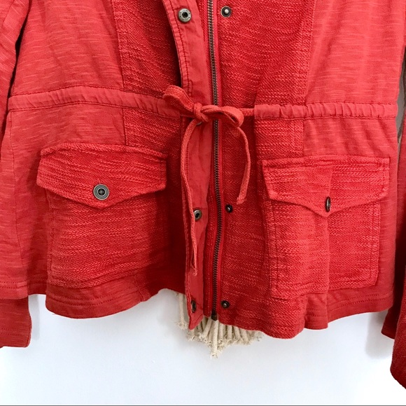 ANTHRO Saturday Sunday Orange Drawstring Jacket - Picture 2 of 5